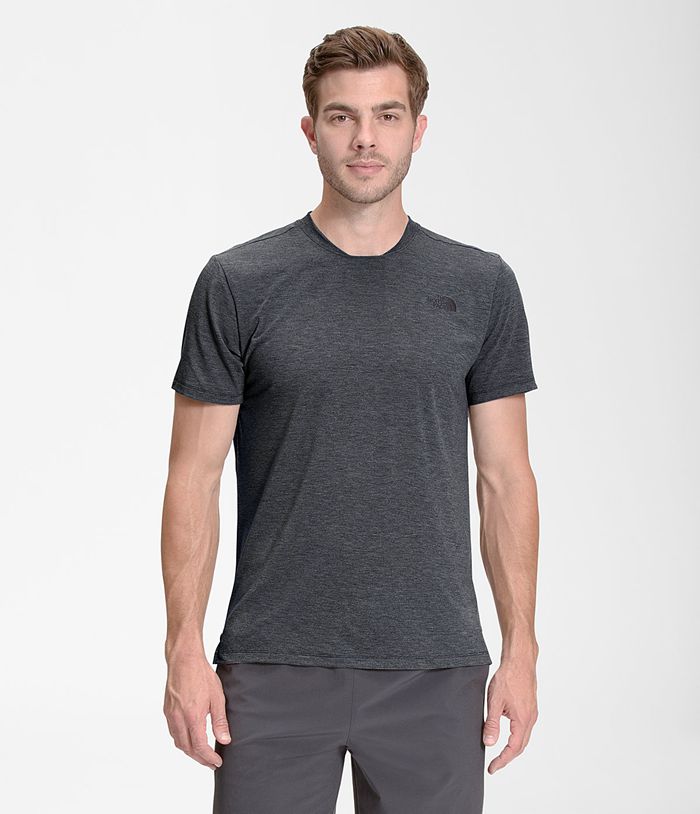 The North Face T-Shirts Wander Short Sleeve Grey - Mens - Thailand CYQFI-0359